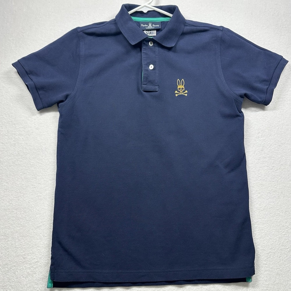 Psycho Bunny size 3 Golf Polo Shirt Dark Blue Performance